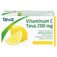 Vitaminum C Teva 200 mg tabletki powlekane na odporność, 50 szt.
