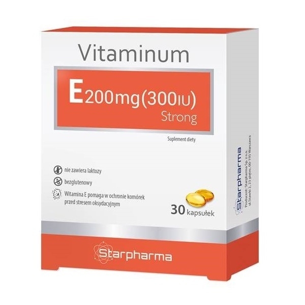 Vitaminum E 200 mg (300IU) Strong 30 kapsułek