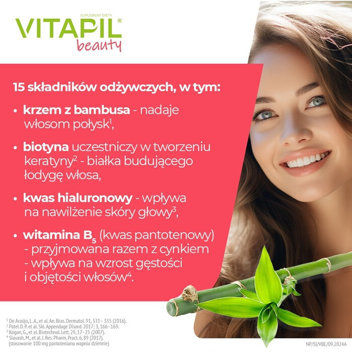 Vitapil Beauty kapsułki na gładkie i lśniące włosy, 30 szt.