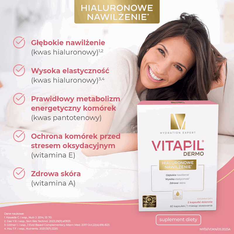Vitapil Dermo Hialuronowe Nawilżenie kapsułki, 60 szt.