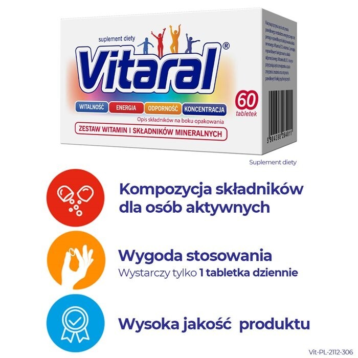 Vitaral drażetki, 60 szt.