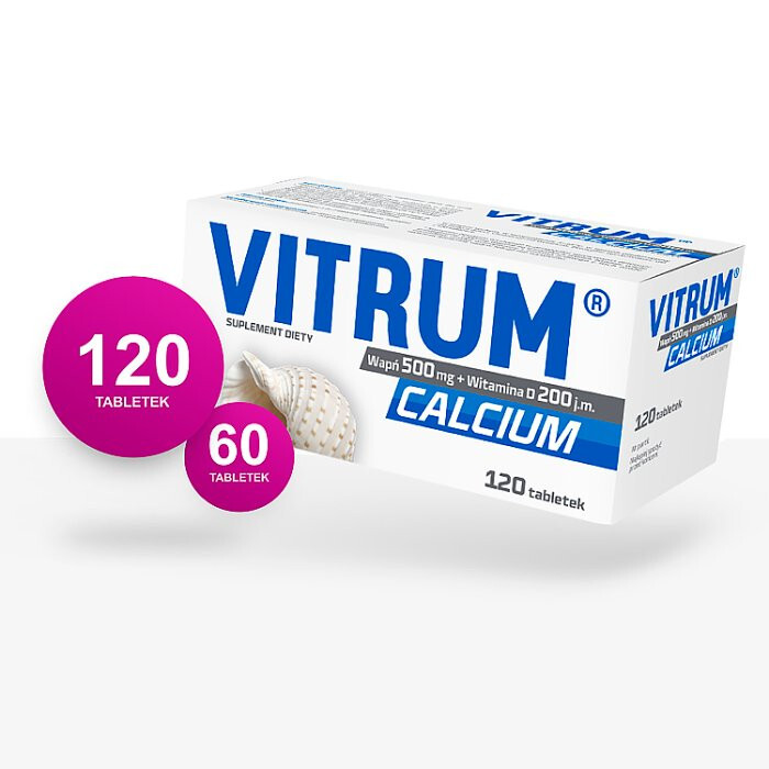 Vitrum Calcium wapń 500 mg + Witamina D 200 j.m. tabletki, 60 szt.