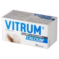 Vitrum Calcium wapń 500 mg + Witamina D 200 j.m. tabletki, 60 szt.