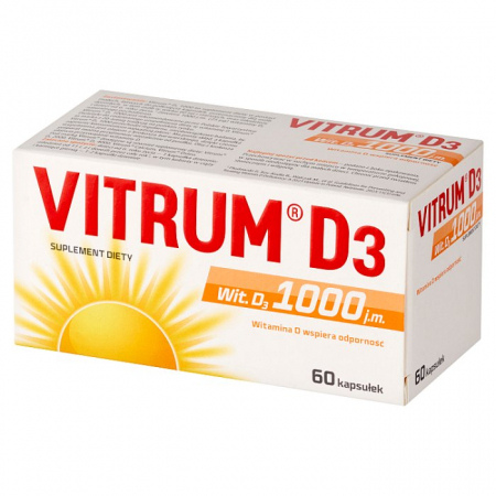 Vitrum D3 1000 kapsułki na niedobory witaminy D, 60 szt.