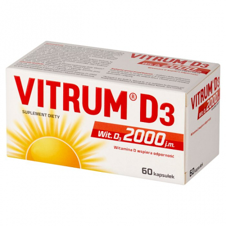 Vitrum D3 2000 kapsułki na niedobory witaminy D, 60 szt.