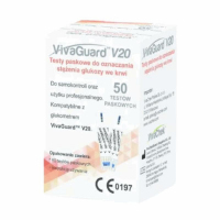 VivaGuard V20 Testy paskowe do oznaczania stężenia glukozy we krwi, 50 szt.