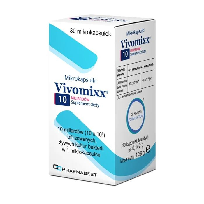 Vivomixx 10 probiotyk w mikrokapsułkach twardych, 30 szt.