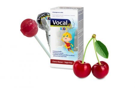 Vocal KIDS 6 lizaków wiśnia