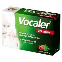 Vocaler bez cukru malina z szałwią 12 pastylek do ssania