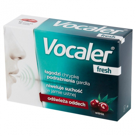 Vocaler Fresh 12 pastylek smak wiśniowy