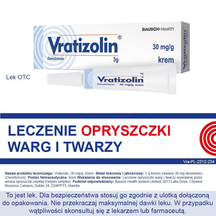 Vratizolin 3% krem 3 g