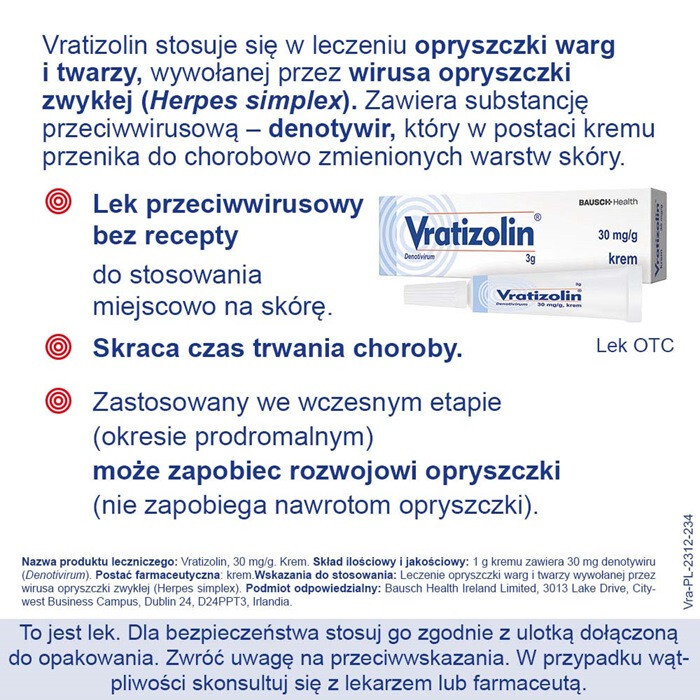 Vratizolin 3% krem 3 g
