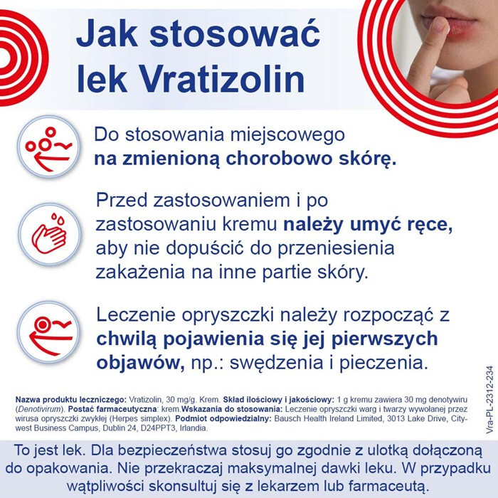 Vratizolin 3% krem 3 g