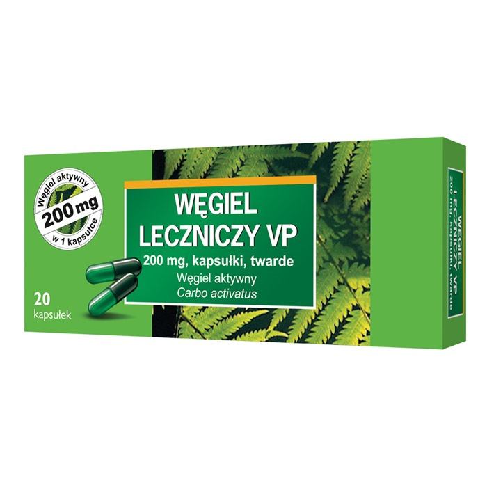 Węgiel leczniczy VP 200 mg 20 kapsułek / Biegunka