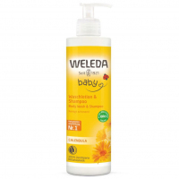 Weleda Baby Calendula Szampon i płyn do mycia ciała dla niemowląt z nagietkiem lekarskim, 400 ml
