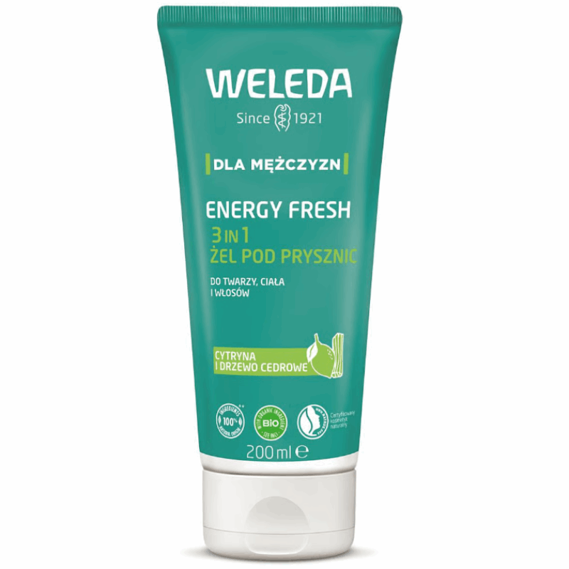 Weleda Energy Fresh Żel pod prysznic dla mężczyzn, 200 ml