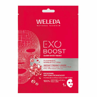 Weleda Exo Boost Glow maseczka w płachcie z granatem i peptydami maca, 20 ml