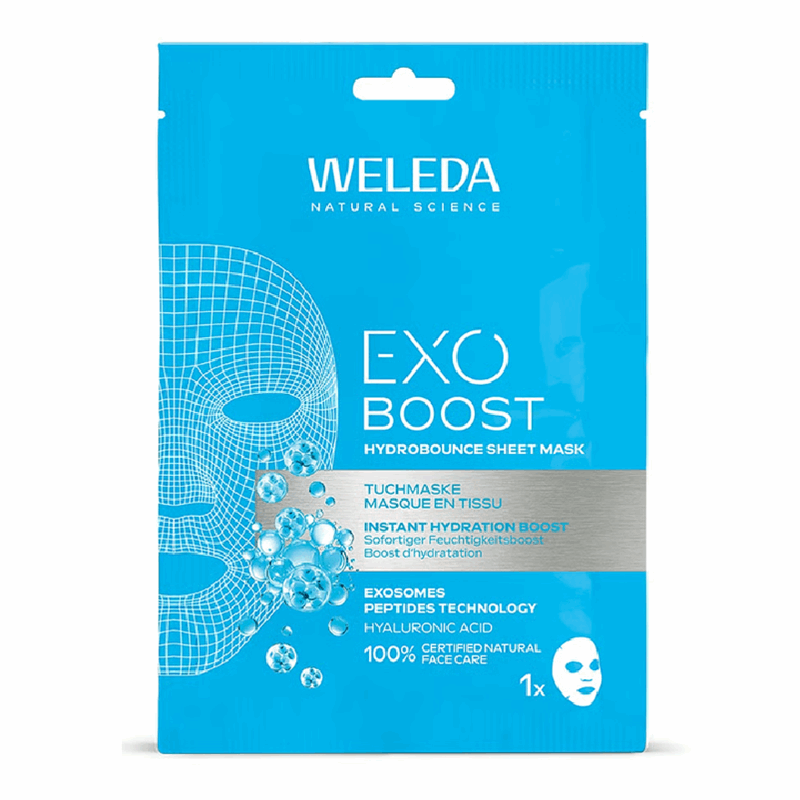 Weleda Exo Boost nawilżająca maseczka w płachcie z kwasem hialuronowym, 20 ml