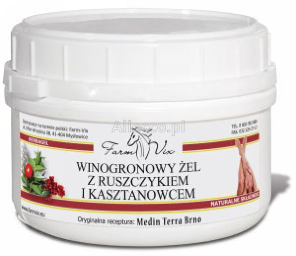 Winogronowy żel z ruszczykiem i kasztanowcem, 350 g