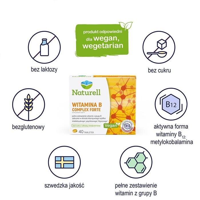 Naturell Witamina B Complex Forte tabletki, 40 szt.