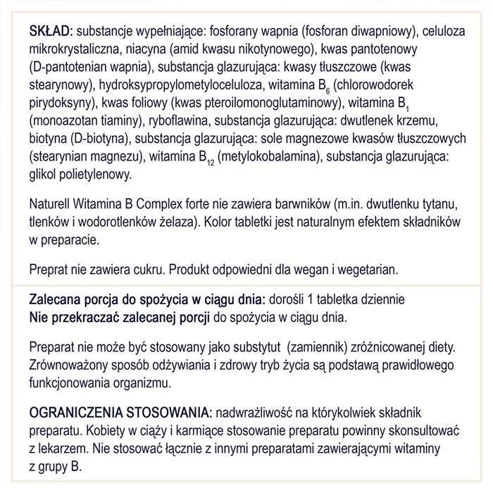Naturell Witamina B Complex Forte tabletki, 40 szt.