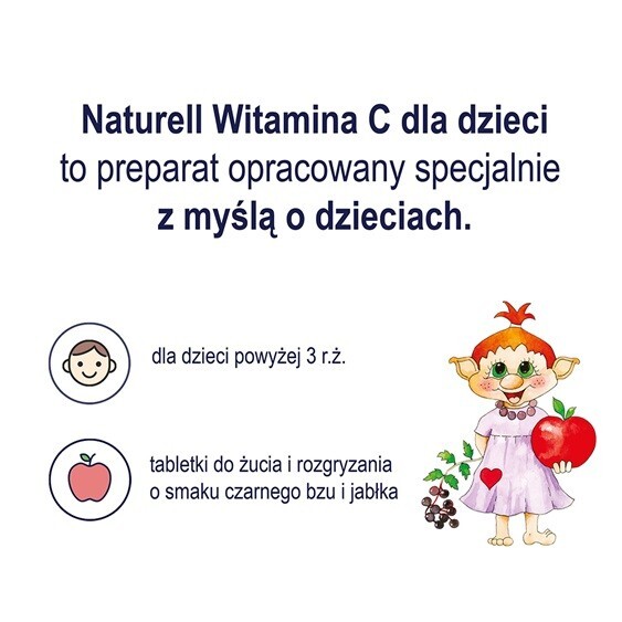 Witamina C dla dzieci pastylki do ssania, 60 szt.