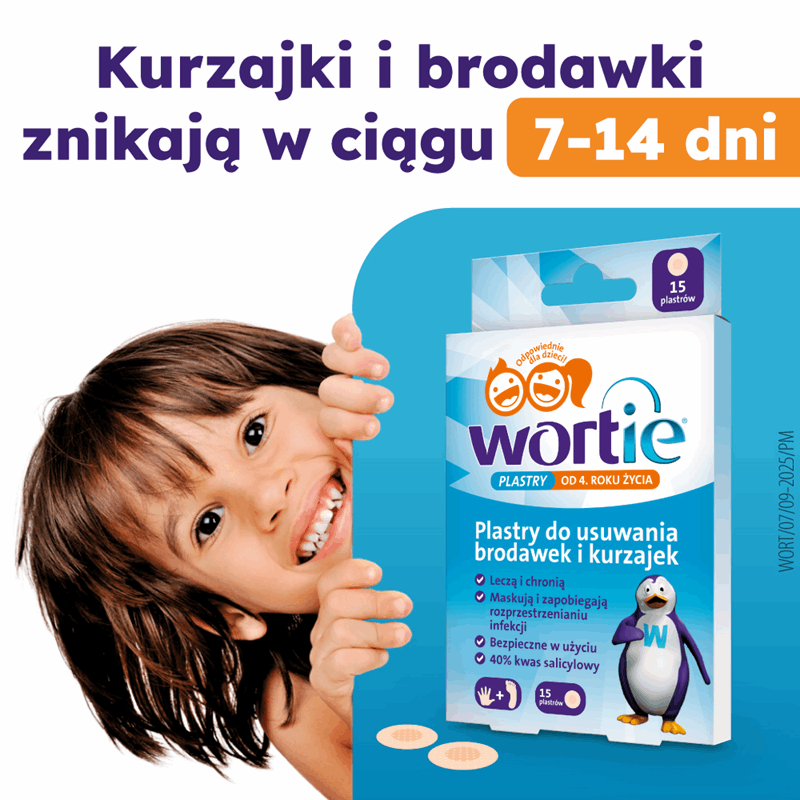 Wortie Plastry do usuwania brodawek i kurzajek 15 szt.