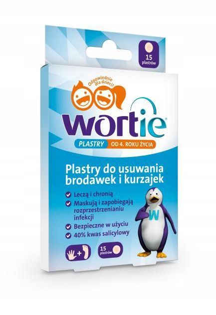 Wortie Plastry do usuwania brodawek i kurzajek 15 szt.
