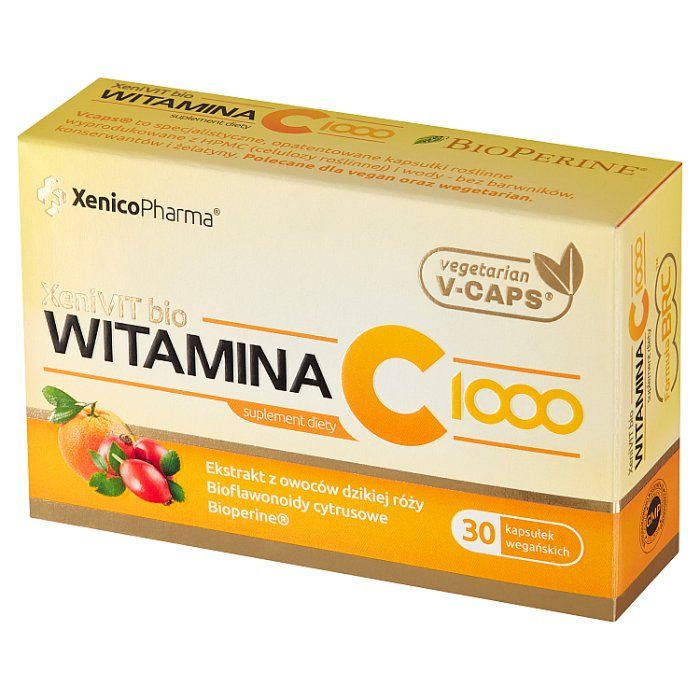 XeniVit Bio Witamina C 1000 kapsułki na odporność, 30 szt.