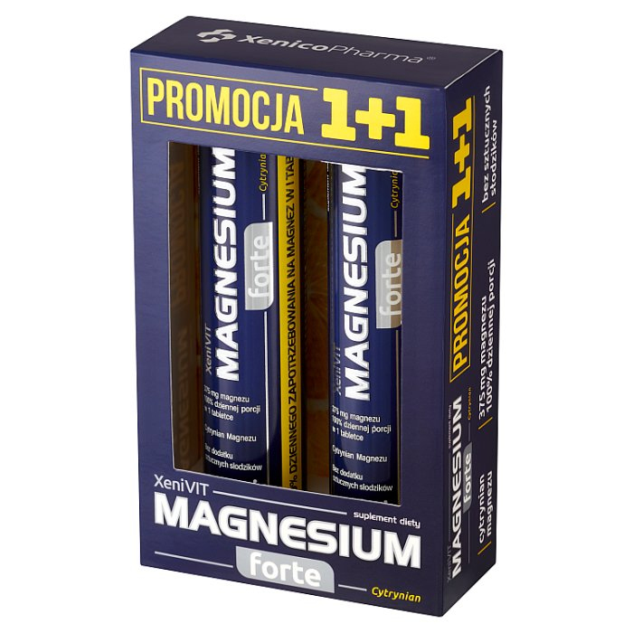 Xenivit Magnesium Forte Cytrynian tabletki musujące z magnezem, 2 x 20 szt.