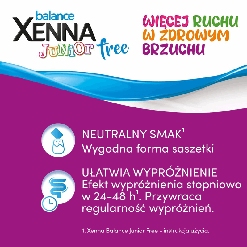 Xenna Balance Junior Free saszetki na zaparcia, 30 szt.