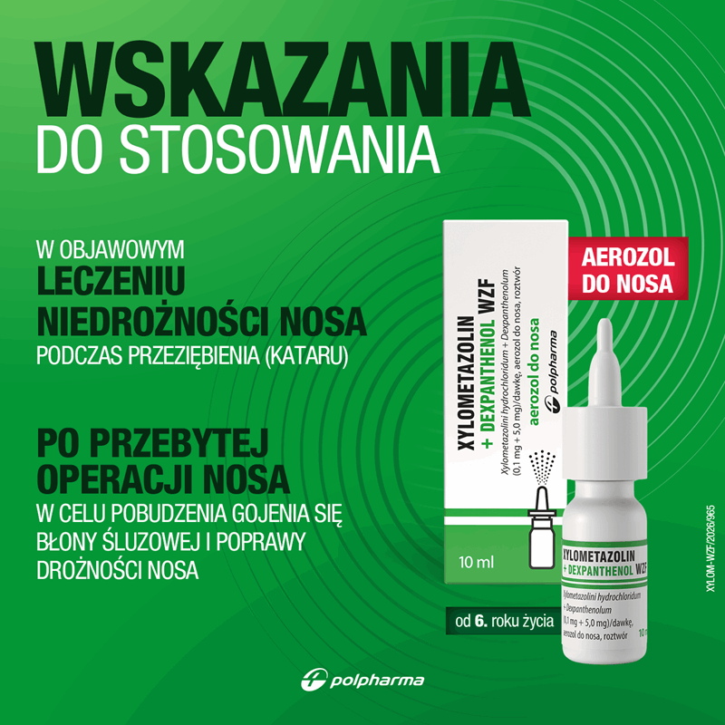 Xylometazolin + Dexpanthenol WZF aerozol do nosa, 10 ml