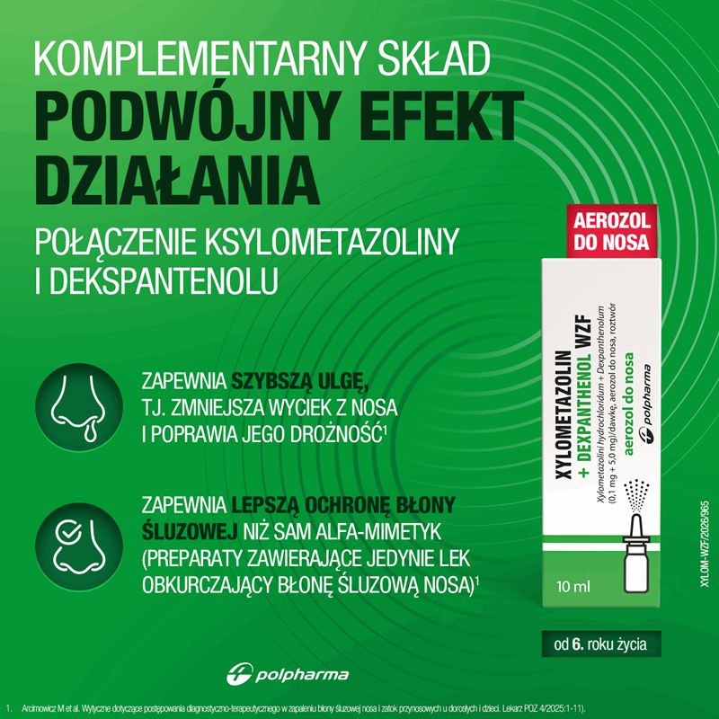 Xylometazolin + Dexpanthenol WZF aerozol do nosa, 10 ml