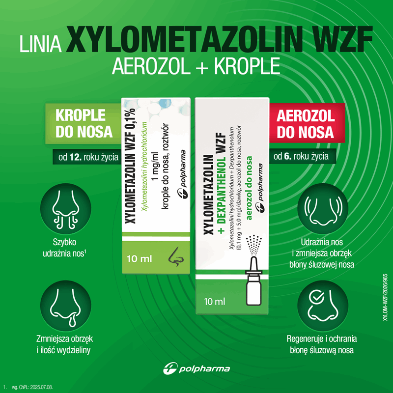 Xylometazolin + Dexpanthenol WZF aerozol do nosa, 10 ml