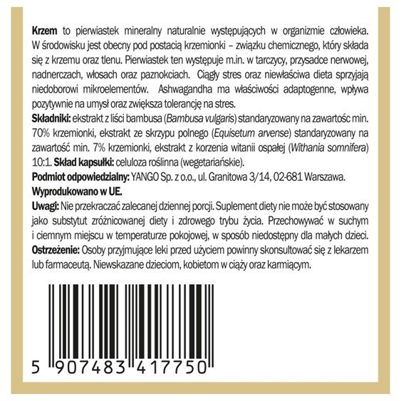 Yango Krzem Complex kapsułki, 100 szt.