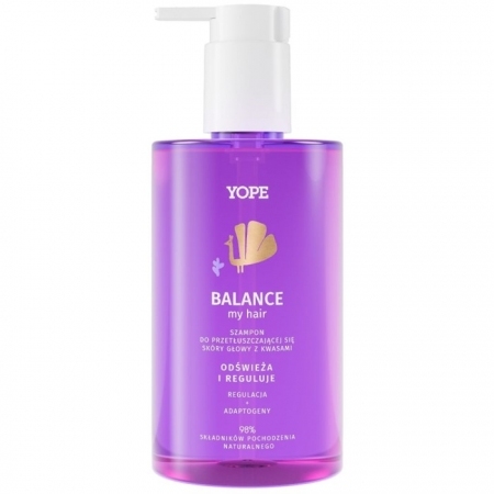 YOPE Balance My Hair Szampon do przetłuszczającej się skóry głowy z kwasami 300 ml