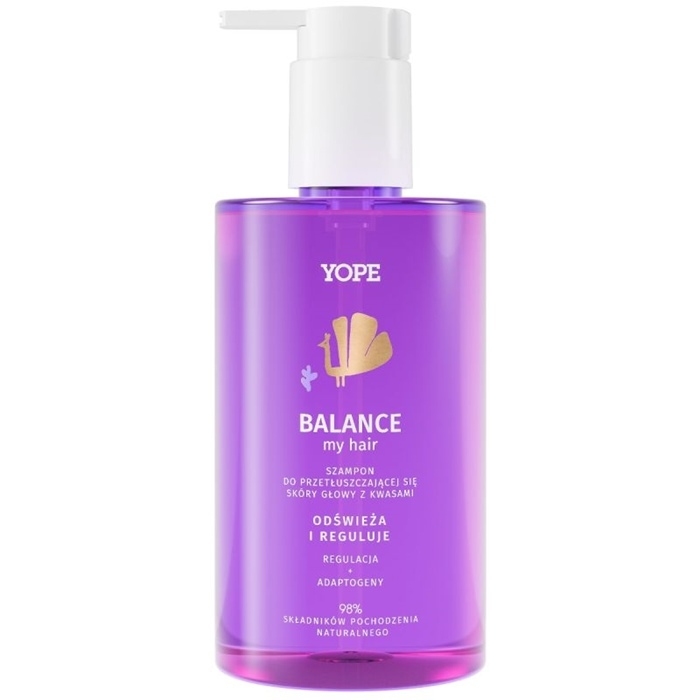 YOPE Balance My Hair Szampon do przetłuszczającej się skóry głowy z kwasami 300 ml