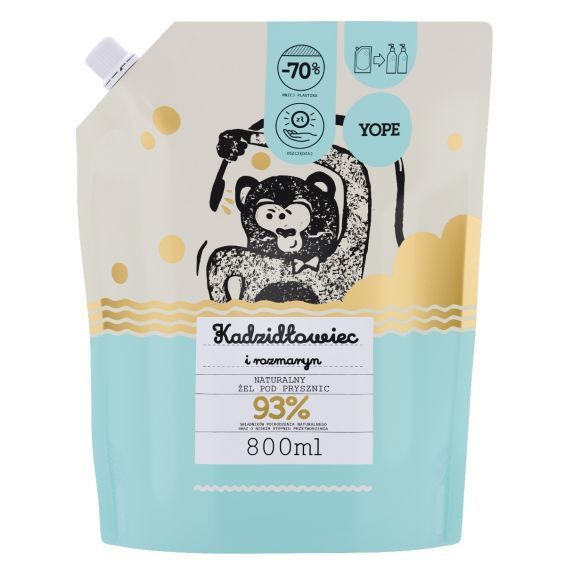 YOPE Kadzidłowiec i Rozmaryn Żel pod prysznic (zapas) 800 ml