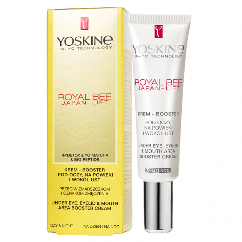 Yoskine Royal Bee Japan Lift krem-booster pod oczy, na powieki i wokół ust, 15 ml