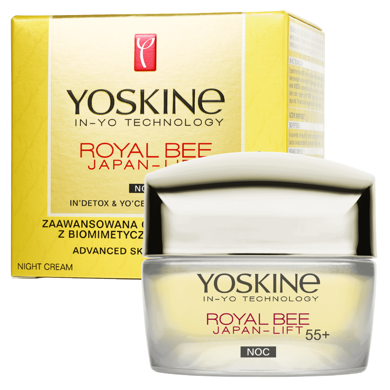Yoskine Royal Bee Japan Lift krem do twarzy na noc 55+, 50 ml