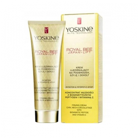 Yoskine Royal Bee Japan Lift krem ujędrniający na podbródek, szyję i dekolt, 75 ml