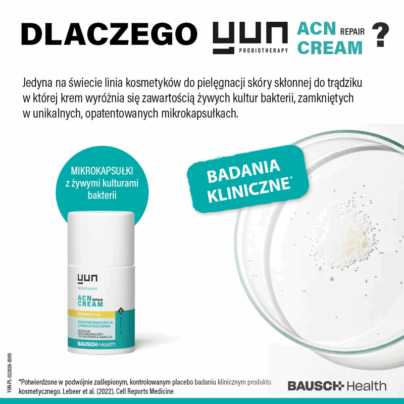 Yun ACN Repair Cream krem probiotyczny do twarzy, 50 ml
