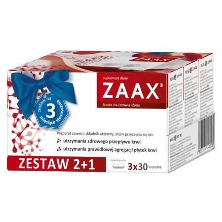 Zaax kapsułki wspomagające krążenie, 30 szt. x 3 opakowania