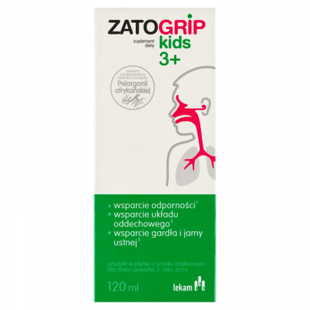 Zatogrip Kids 3+ syrop dla dzieci, 120 ml
