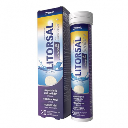 Zdrovit Litorsal Senior+ dla diabetyków tabletki musujące, 20 szt.
