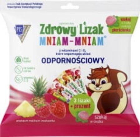 Zdrowy Lizak Mniam-Mniam 3 sztuki + prezent