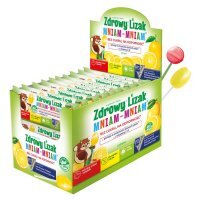 Zdrowy Lizak Mniam-Mniam Cytryna 40 sztuk (lizak kulka)