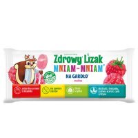 Zdrowy Lizak Mniam-Mniam na gardło o smaku malinowym, 1 szt.
