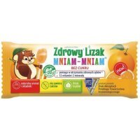 Zdrowy lizak Mniam-Mniam o smaku pomarańczowym, 1 szt.