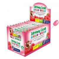 Zdrowy Lizak Mniam-Mniam - smak malina 40 szt.